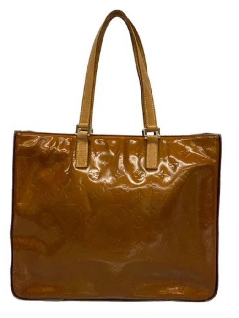LOUIS VUITTON Colombus M91134 Bronze Monogram Vernis LM1011 Tote Bag